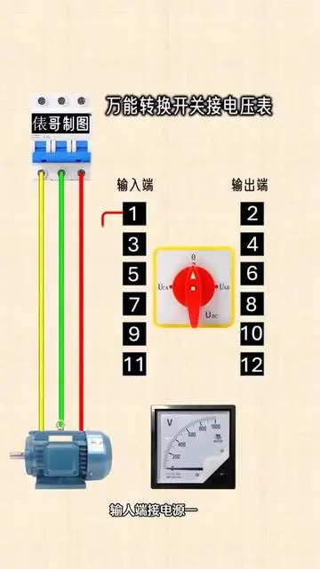 萬能轉(zhuǎn)換開關(guān)接電壓表教程，手把手教會你